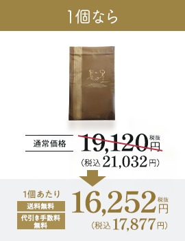 1個なら16,252円(税抜)送料・手数料無料
